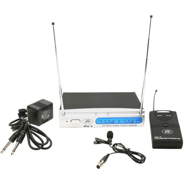 Main product image for Peavey PV-1 V1 BL VHF Lavalier Wireless Mic Sys 20 248-8278